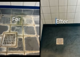 Med microcement på badeværelsesgulvet undgår du kalkpletter.